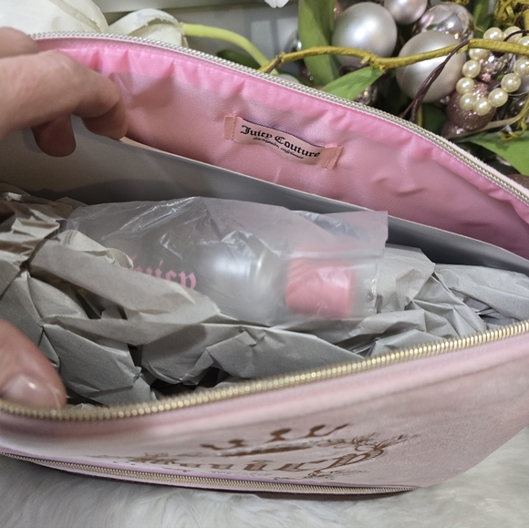 Juicy Couture Pink/ Brown oG Cosmetic BagVERY RARE! New - Picture 5 of 7